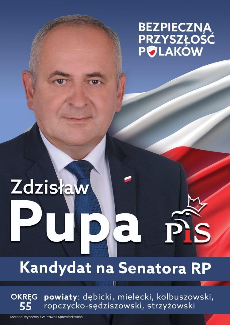 Zdzisław Pupa – kandydat na Senatora RP – plakat
