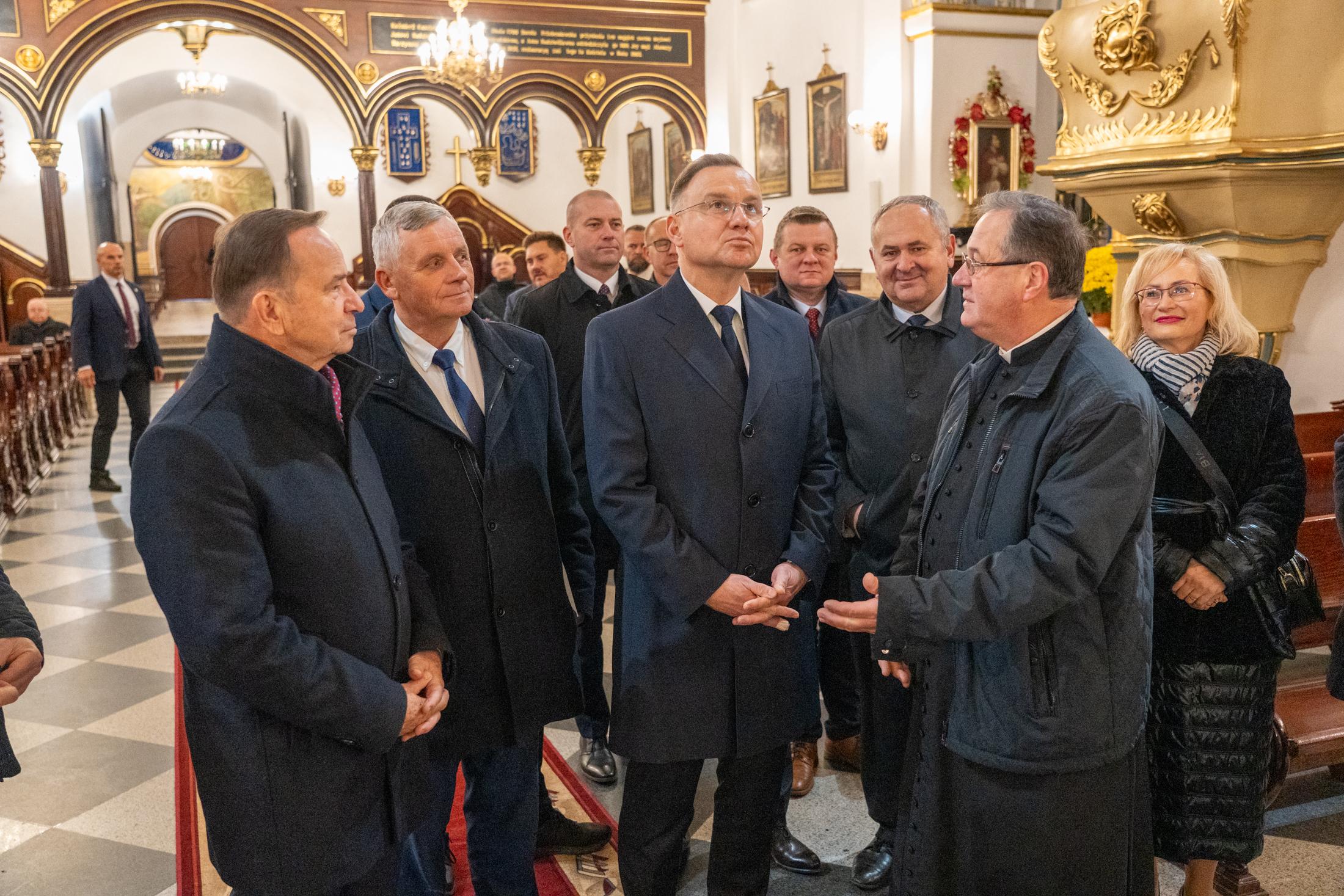 Wizyta Prezydenta RP Andrzeja Dudy w Sanktuarium w Zawadzie, 08.11.2024r.